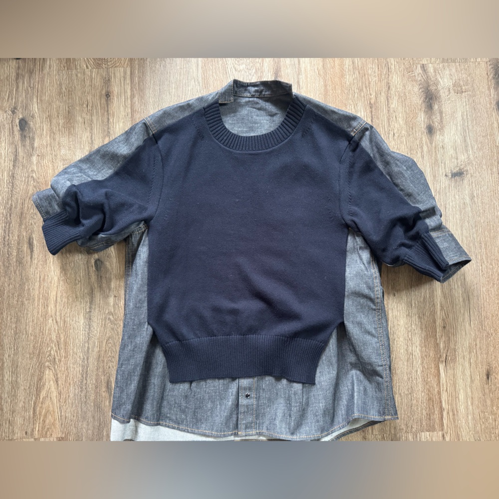 Sacai Blue Denim Top